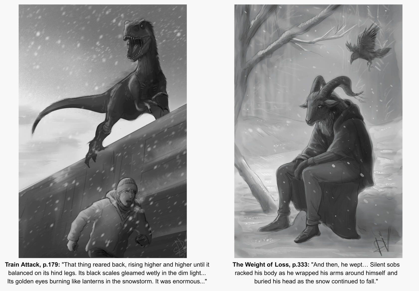 Illustrations to the Where the Dark Is Hungry: Digital (Krita, XP-Pen), 2026