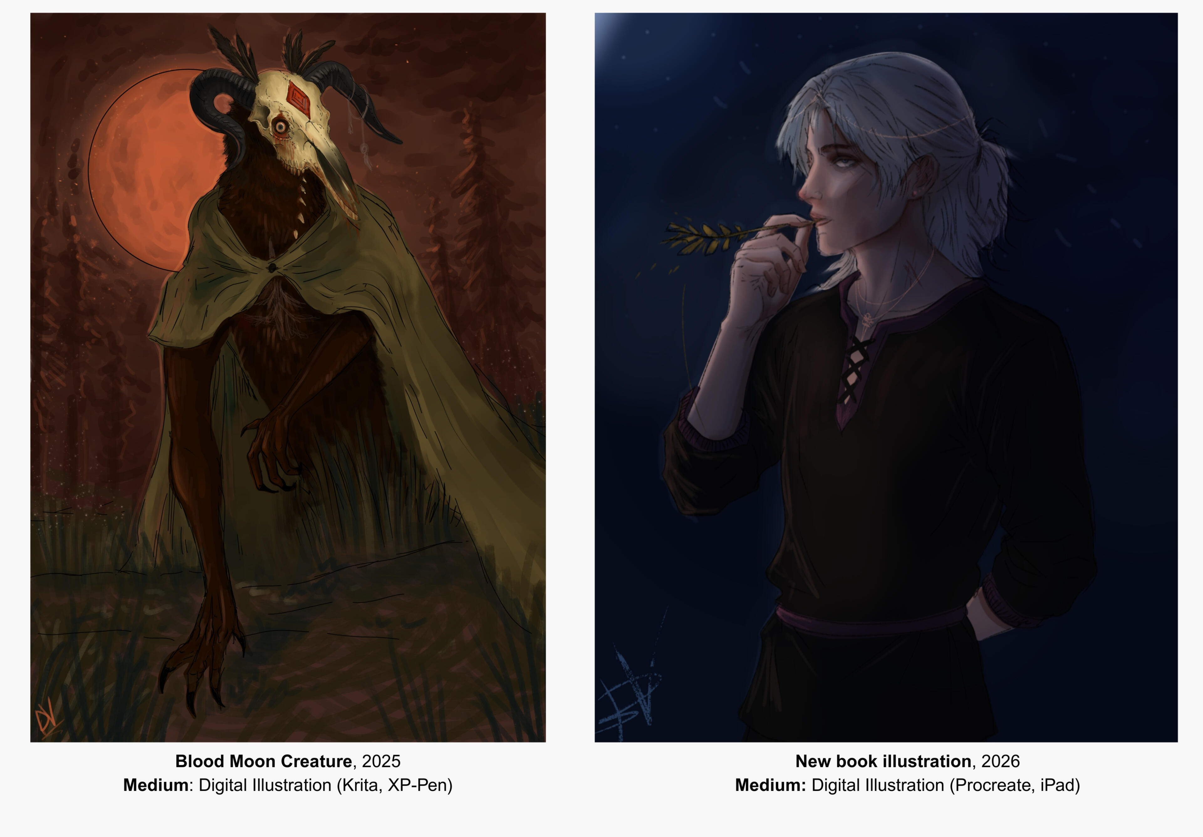 Characters Design: Digital (Procreate, iPad, Finger drawing), 2025-26