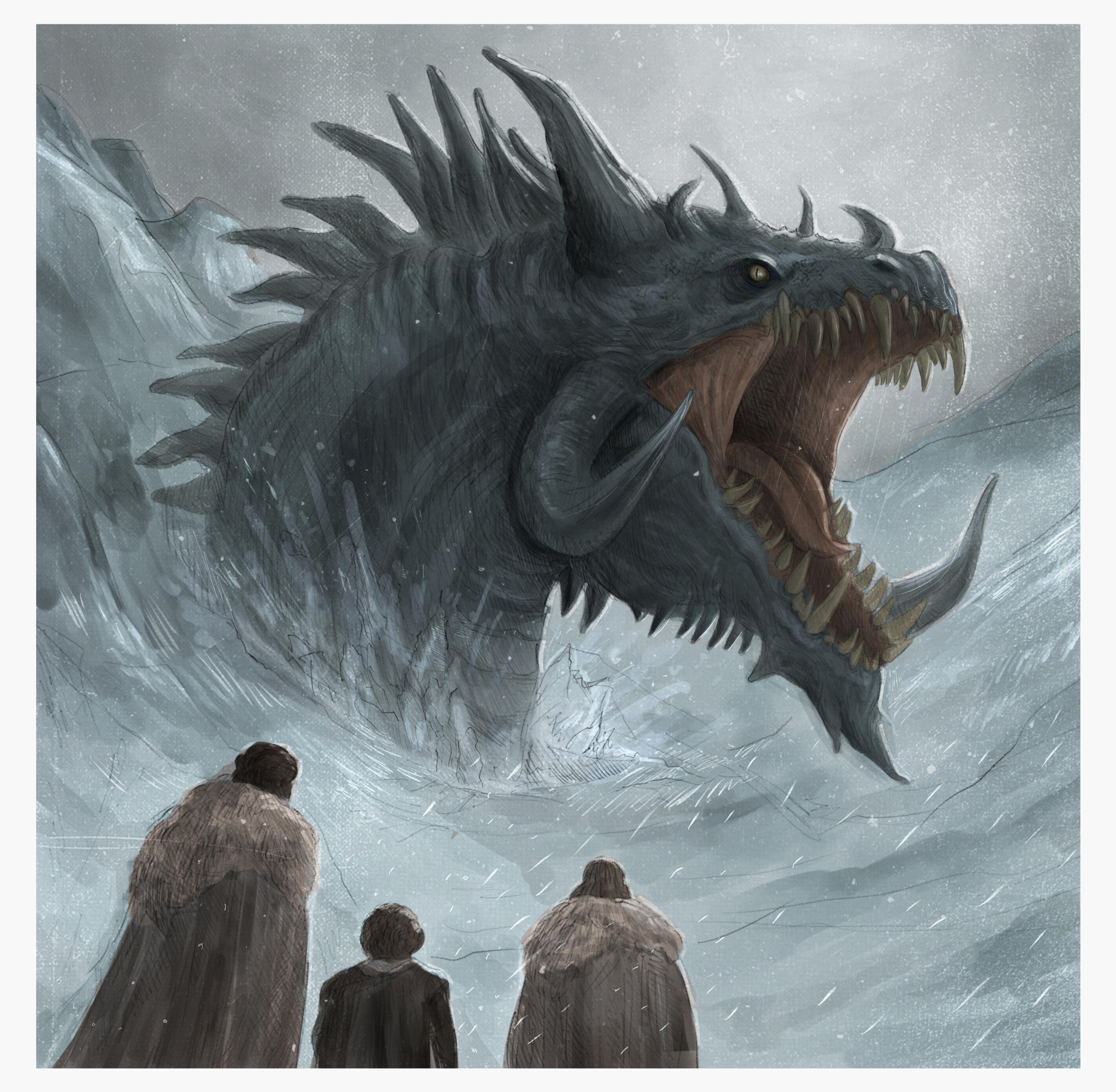 Dragons Remember What Men Forget: Game Design. Digital Illustration (Krita, XP-Pen), 2026.
