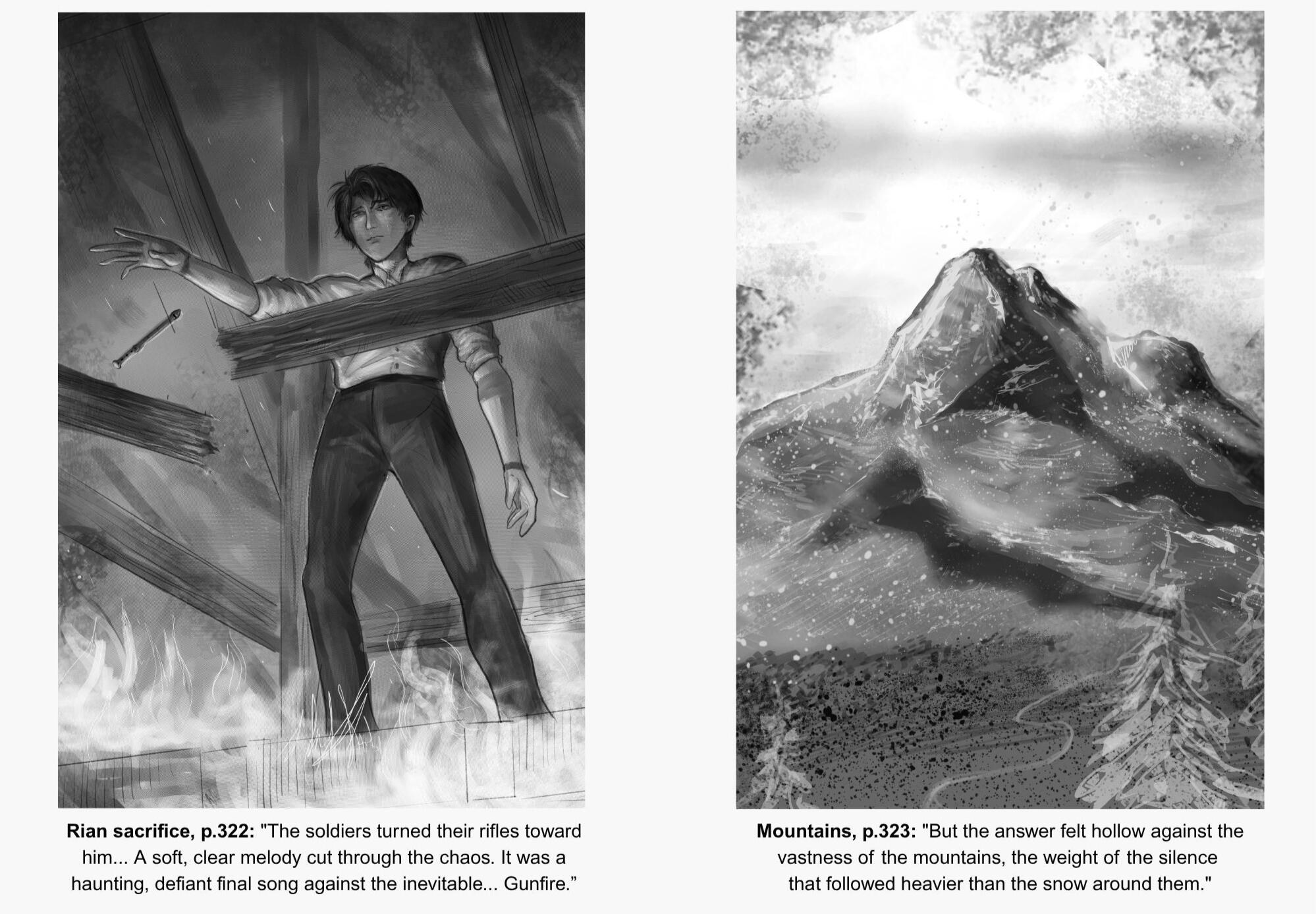 Illustrations to the Where the Dark Is Hungry: Digital (Krita, XP-Pen), 2026